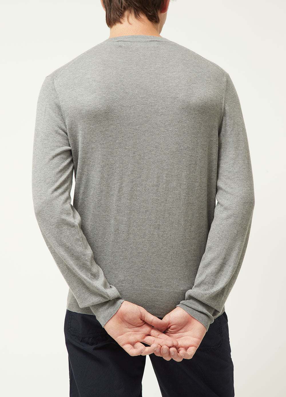 Comme Play N052 V-neck Knit Grey L