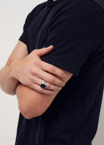 Cushion Black Onyx Ring