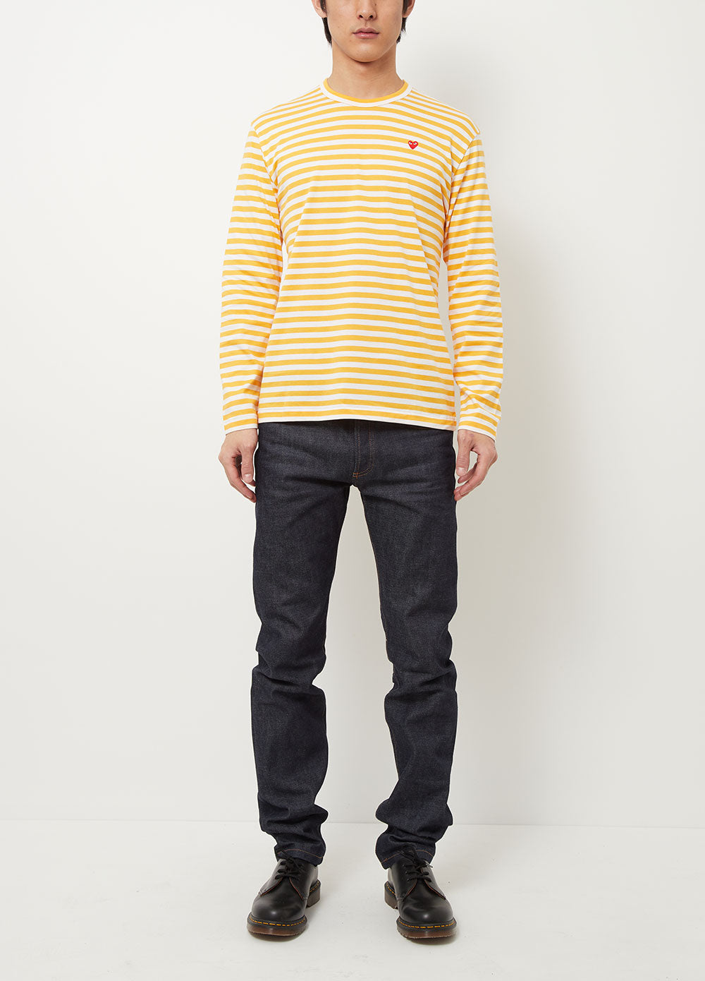Comme des garcons play shop t 218 ls stripe tee
