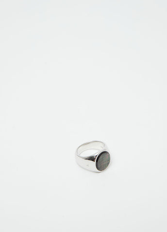 Oval Black Mother of Pearl Ring
