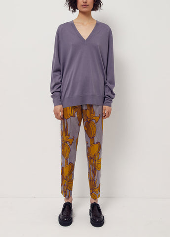 Million Print V-neck Sweater