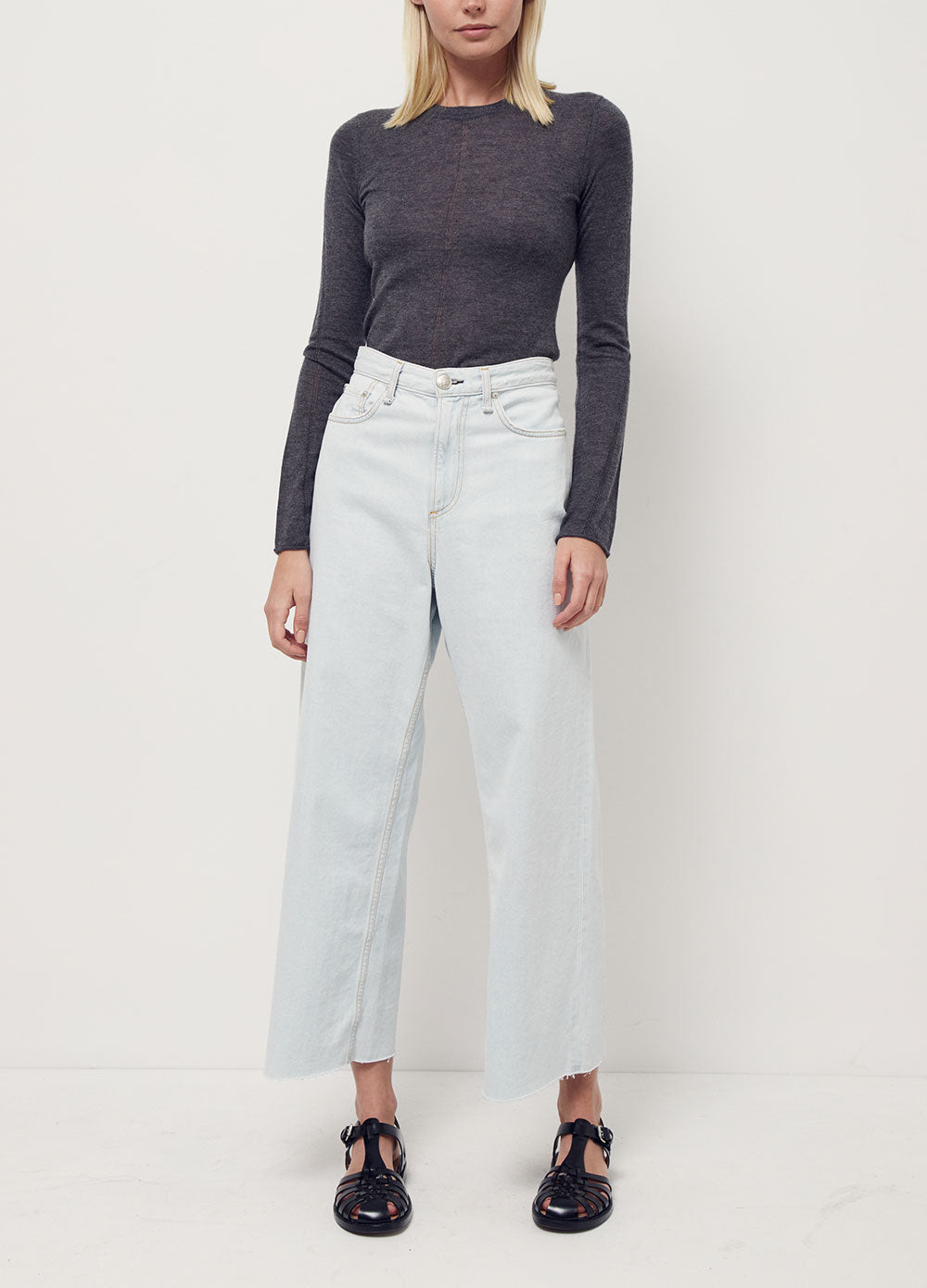Ruth Super High-Rise Ankle Wide Leg Jeans