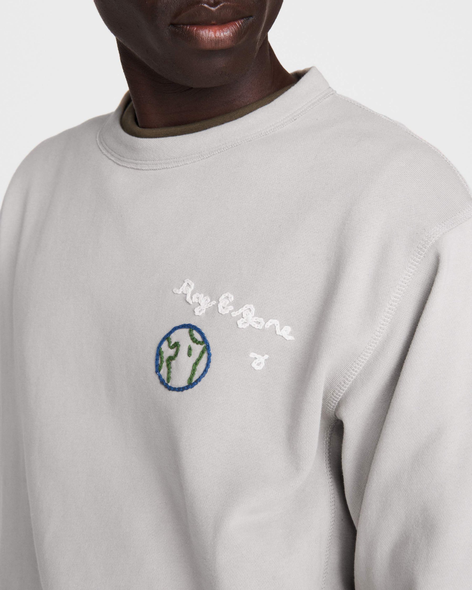 Hand-Knit Graphic City Sweatshirt