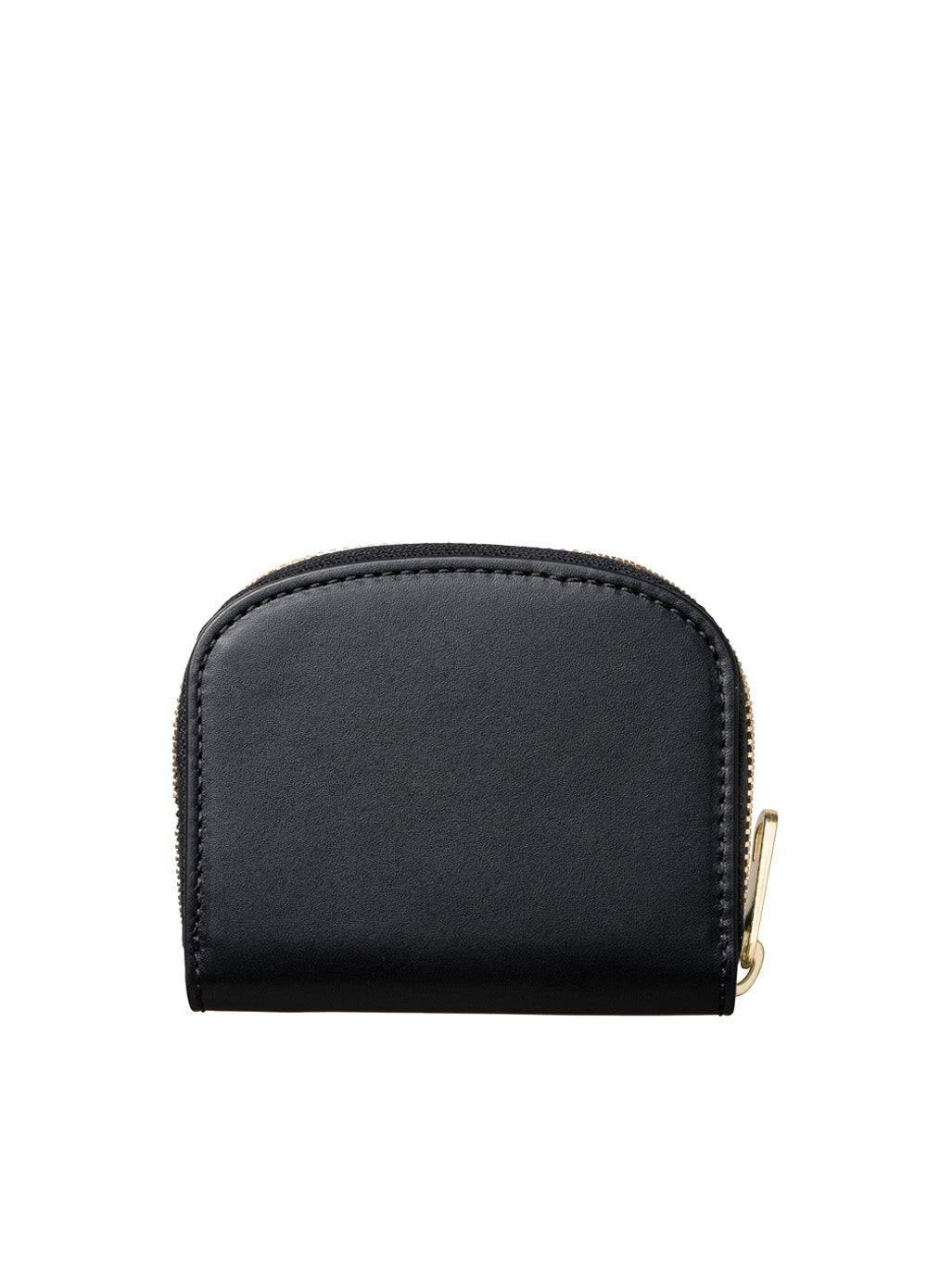 ★A.P.C.★ Mini Demilun Compact Card Holder Black PXAWVF6343 Demi-Lune Mini compact wallet | Smooth leather | A.P.C.