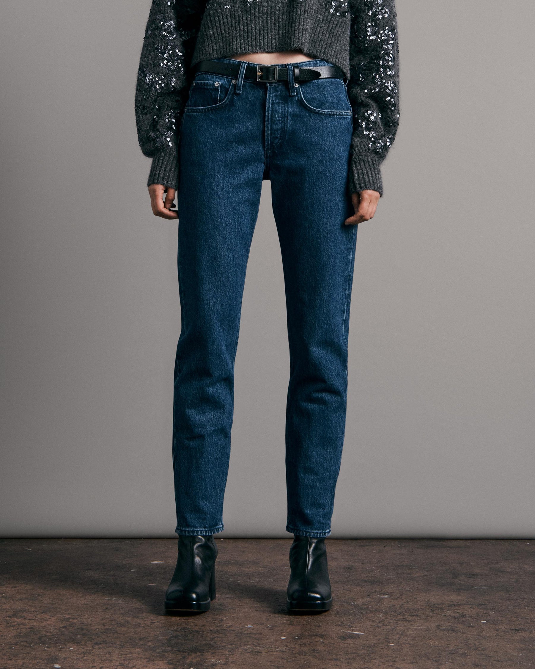 Rosa Mid-Rise Boyfriend Jeans - Main Image