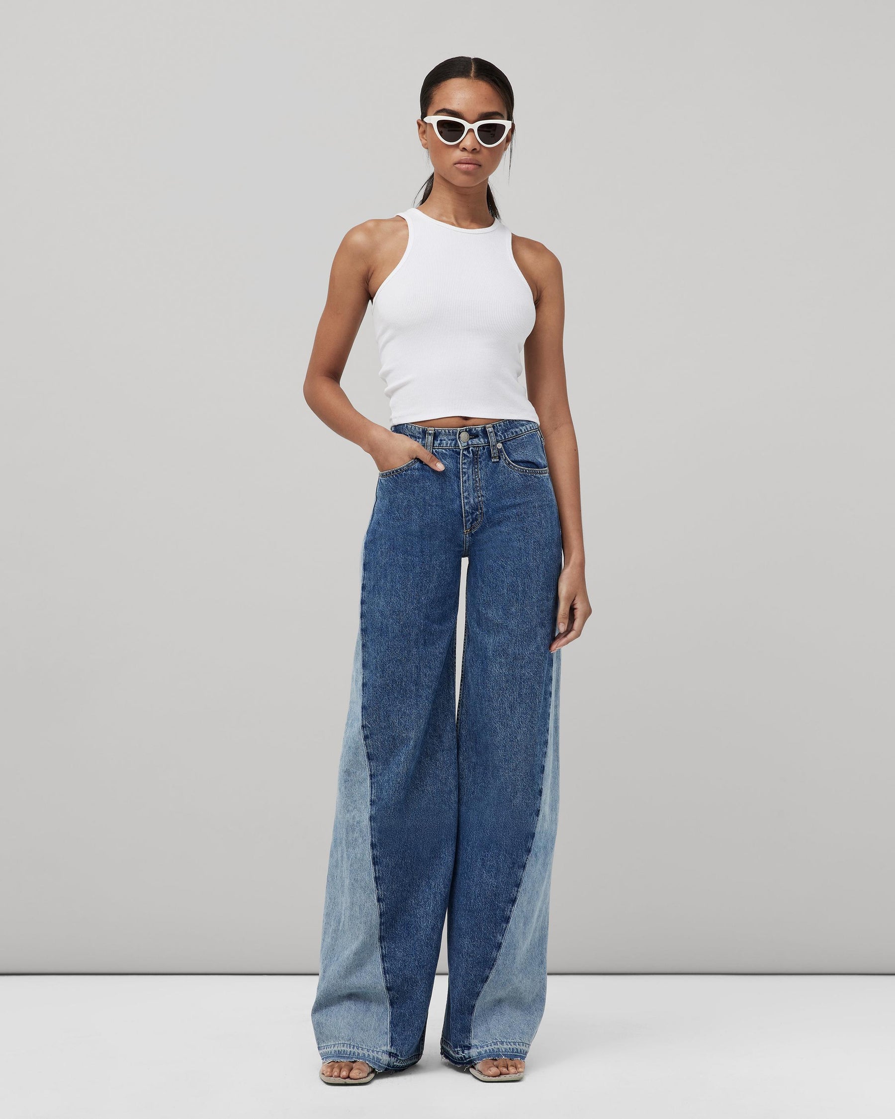 Sofie Two-Tone Jeans