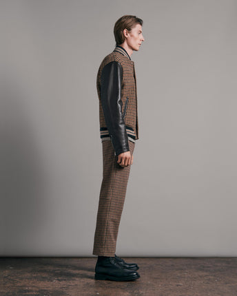 Houndstooth Varsity Jacket