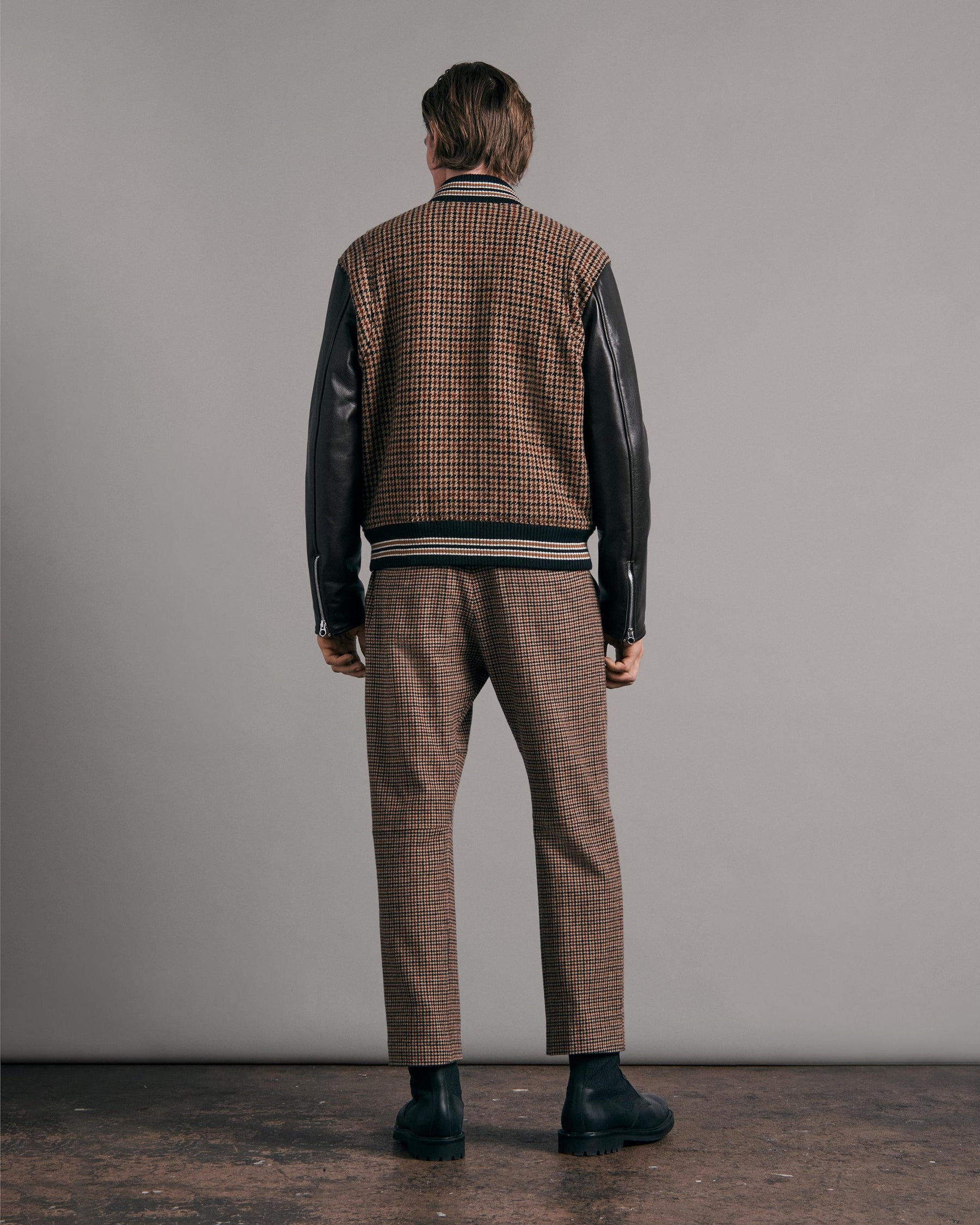 Houndstooth Varsity Jacket
