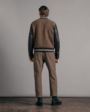 Houndstooth Varsity Jacket