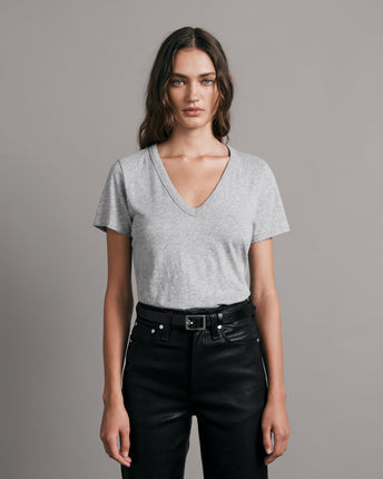 Slub V-Neck T-Shirt