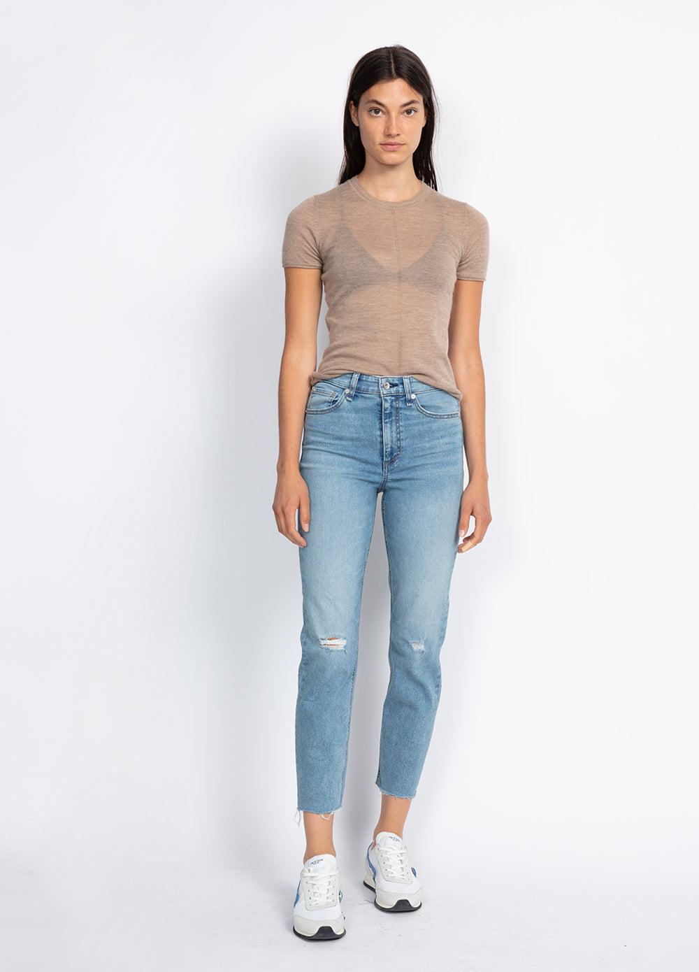 Mandee Cashmere Short-sleeve Knit