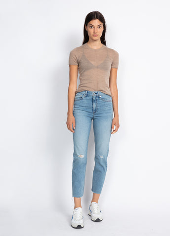 Mandee Cashmere Short-sleeve Knit