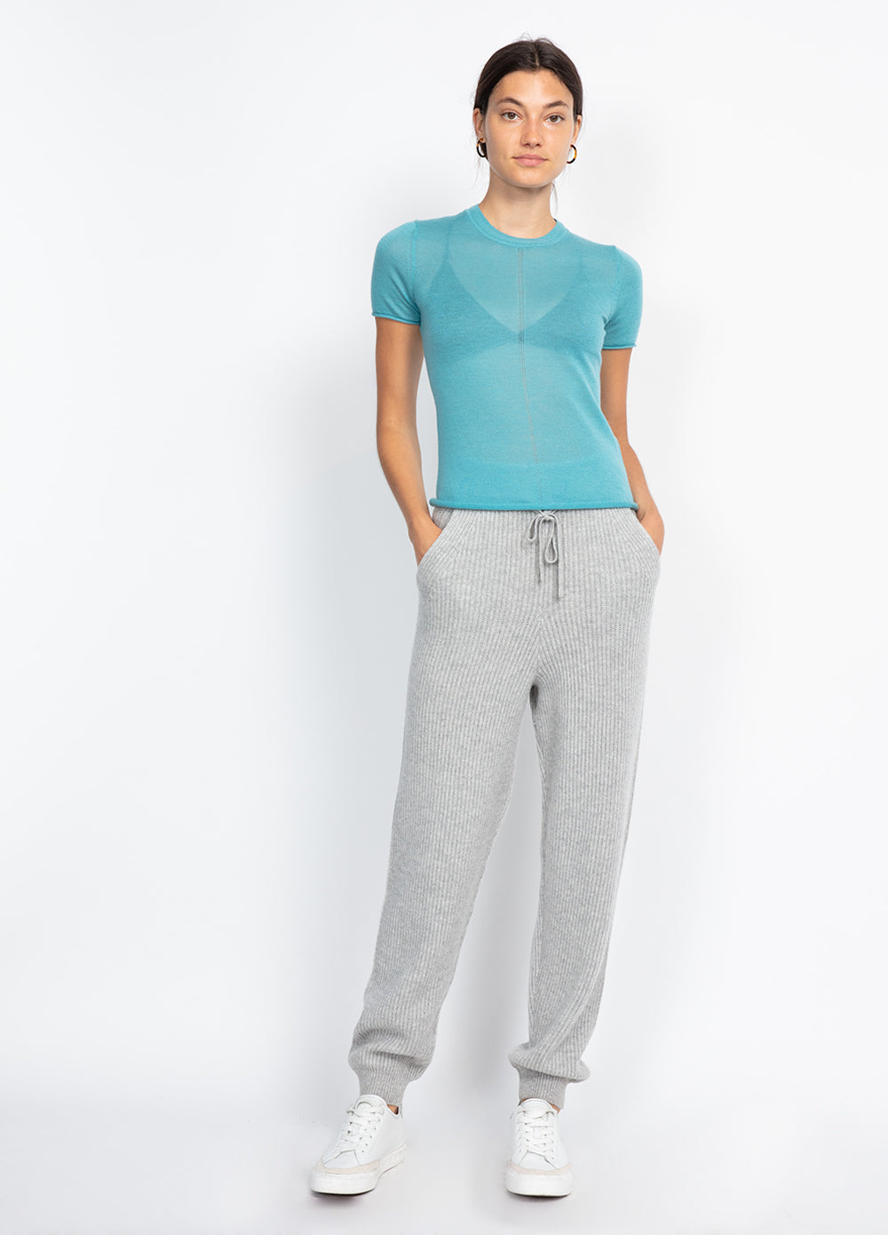 Mandee Cashmere Short-sleeve Knit