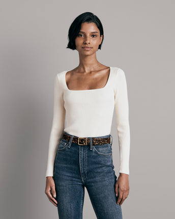 Asher Square Neck Long Sleeve Top