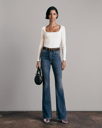 Asher Square Neck Long Sleeve Top