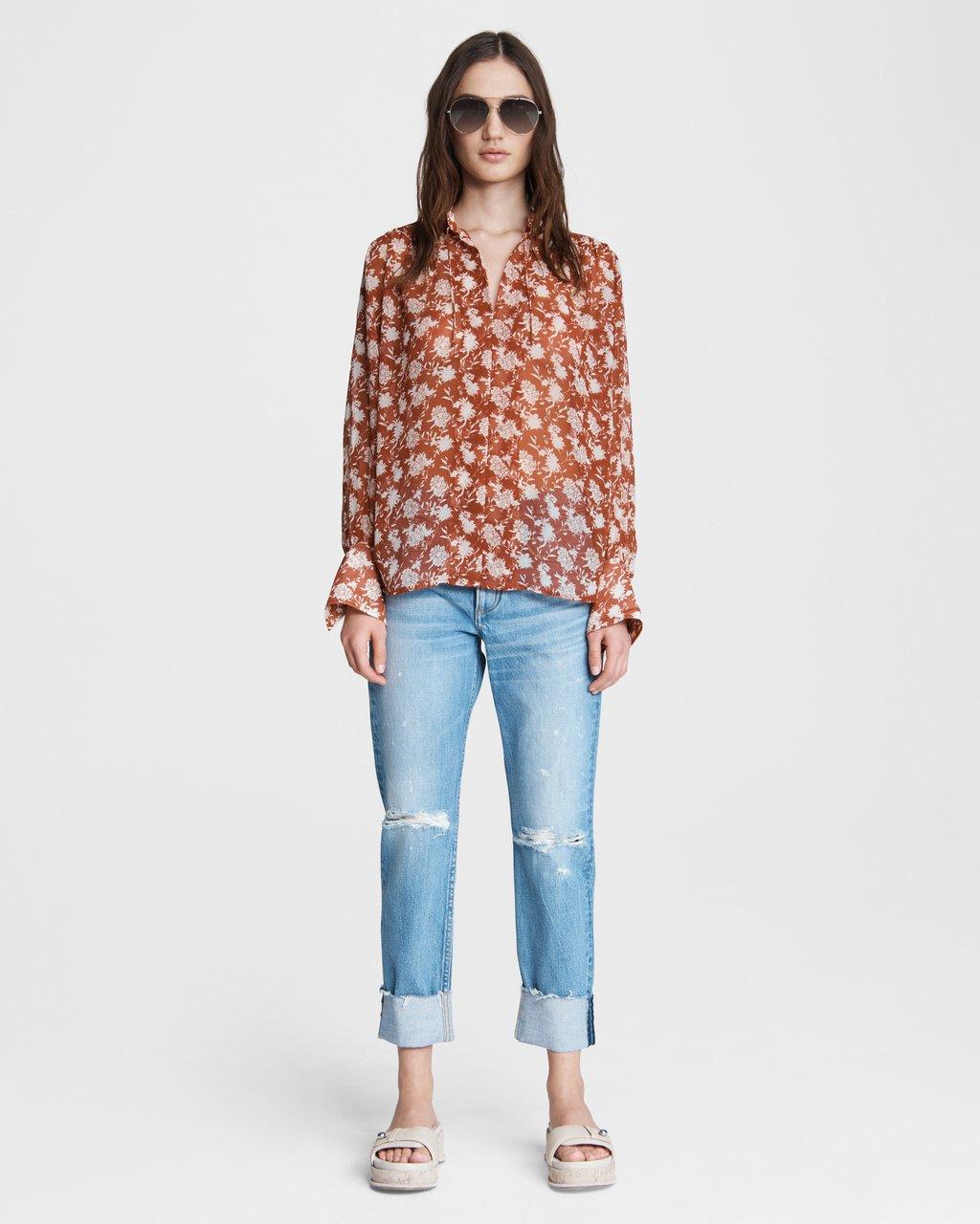 Carly Floral Tie Top