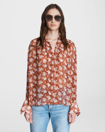 Carly Floral Tie Top