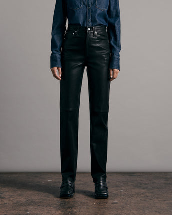 Vintage Leather Cigarette Pants