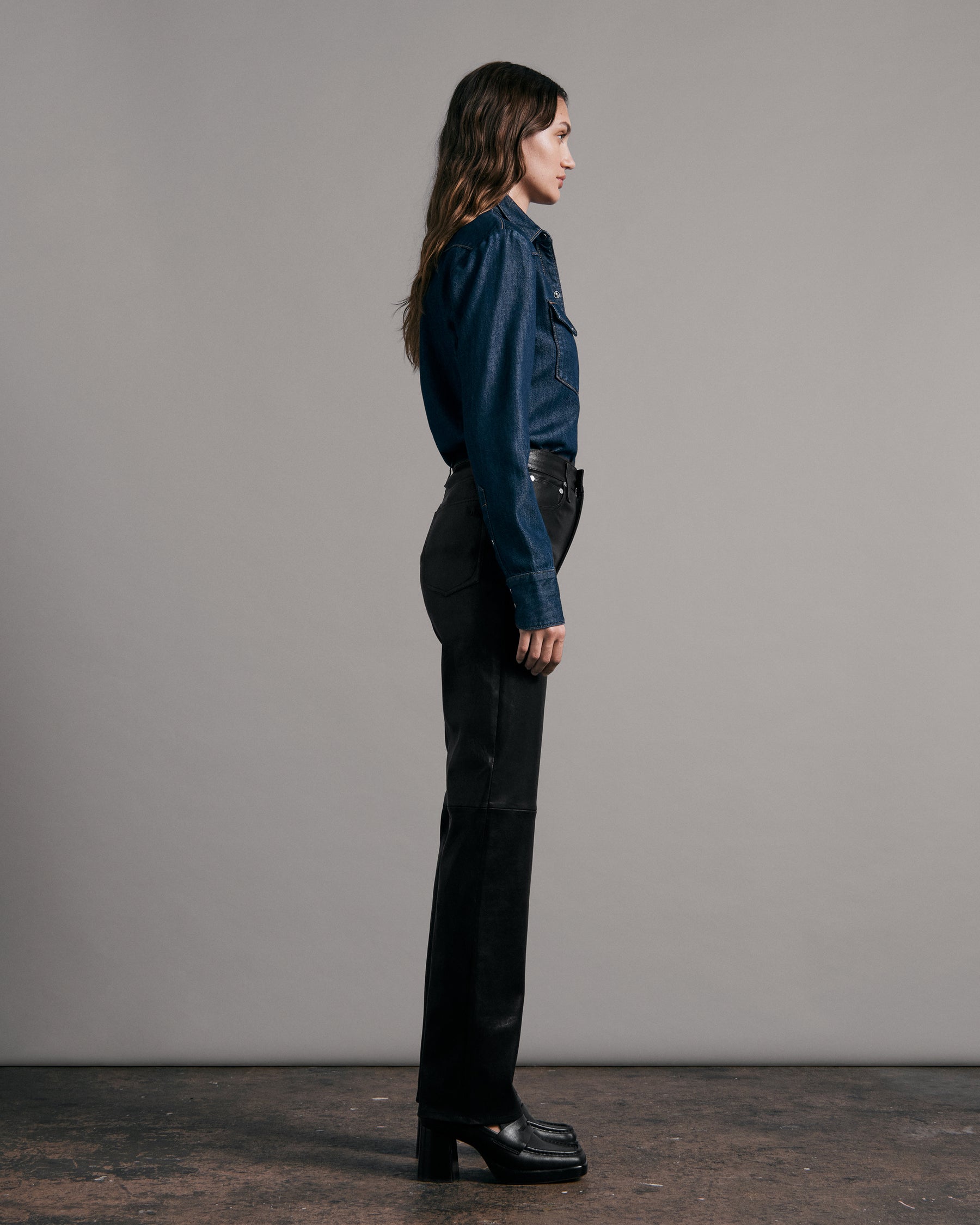 Vintage Leather Cigarette Pants