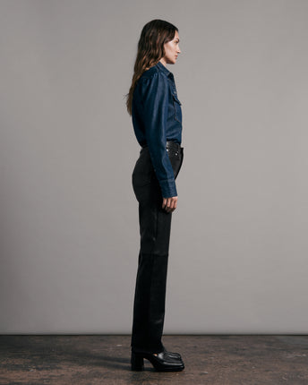 Vintage Leather Cigarette Pants