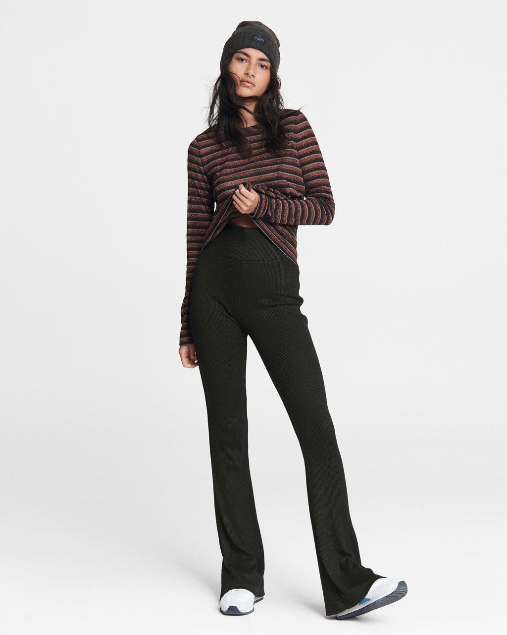 The Knit Rib Flare Pants