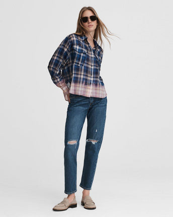Florian Cropped Plaid Shirt
