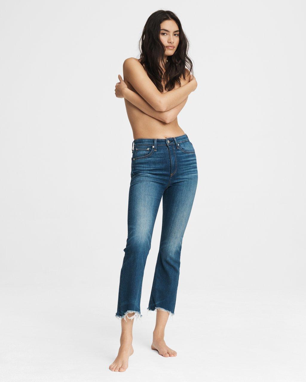 Nina High-Rise Ankle Flare Jeans