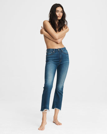 Nina High-Rise Ankle Flare Jeans