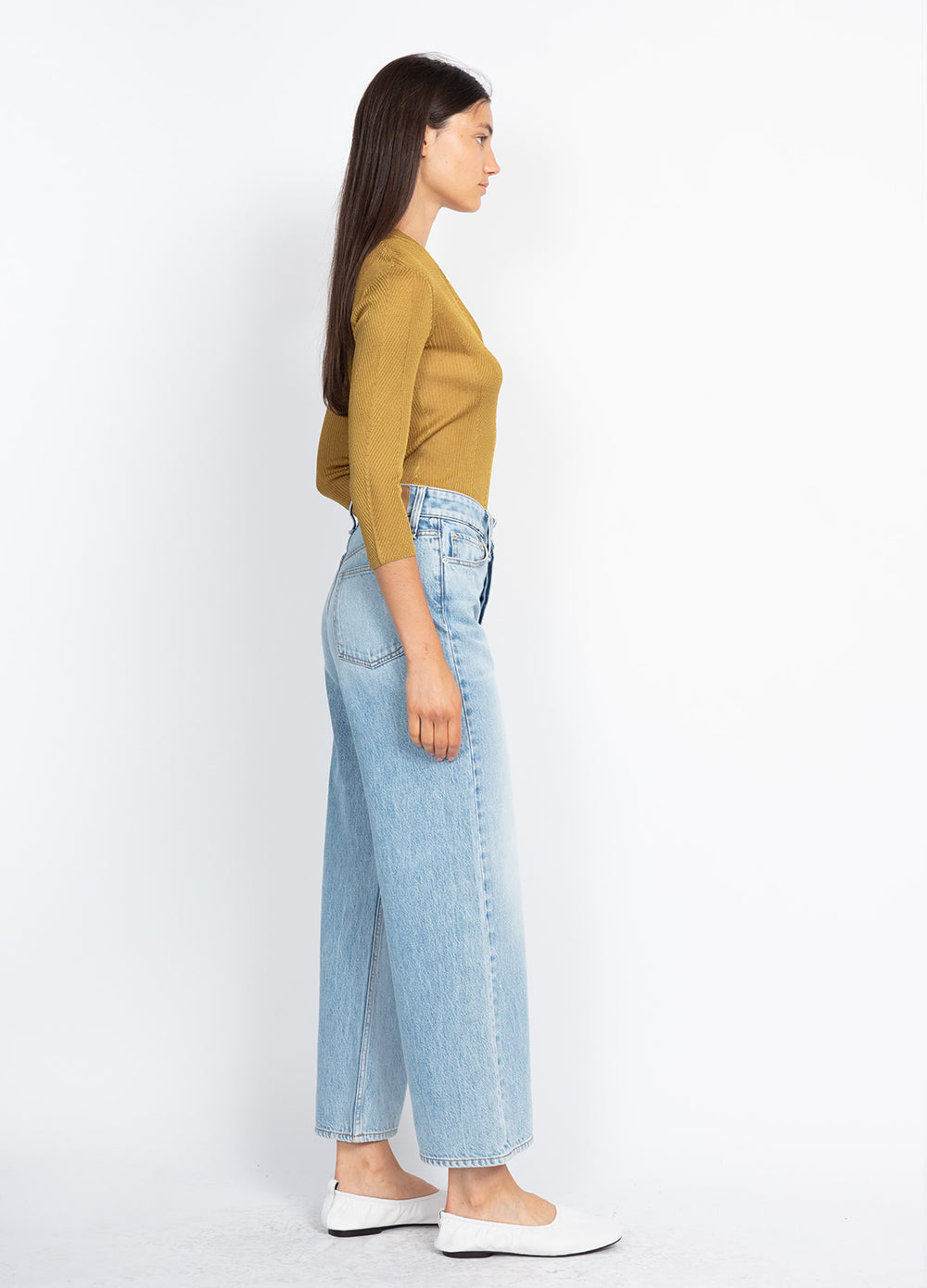 Maya High-Rise Ankle Wide Leg Jeans