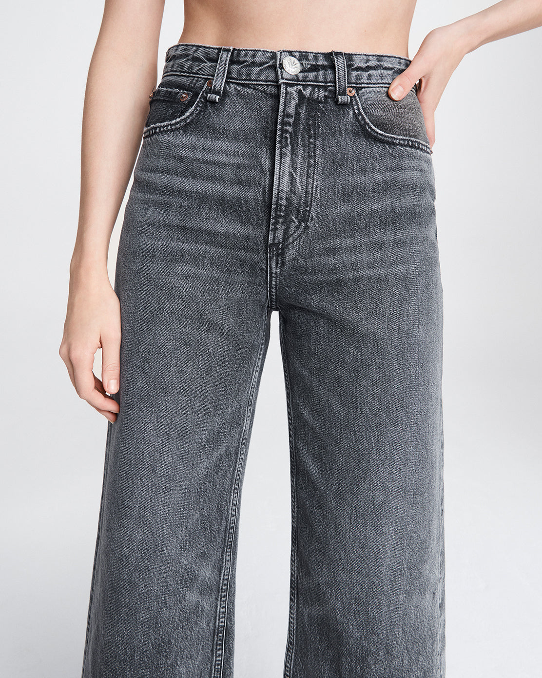 Ruth Super High-Rise Ankle Wide Leg Jeans