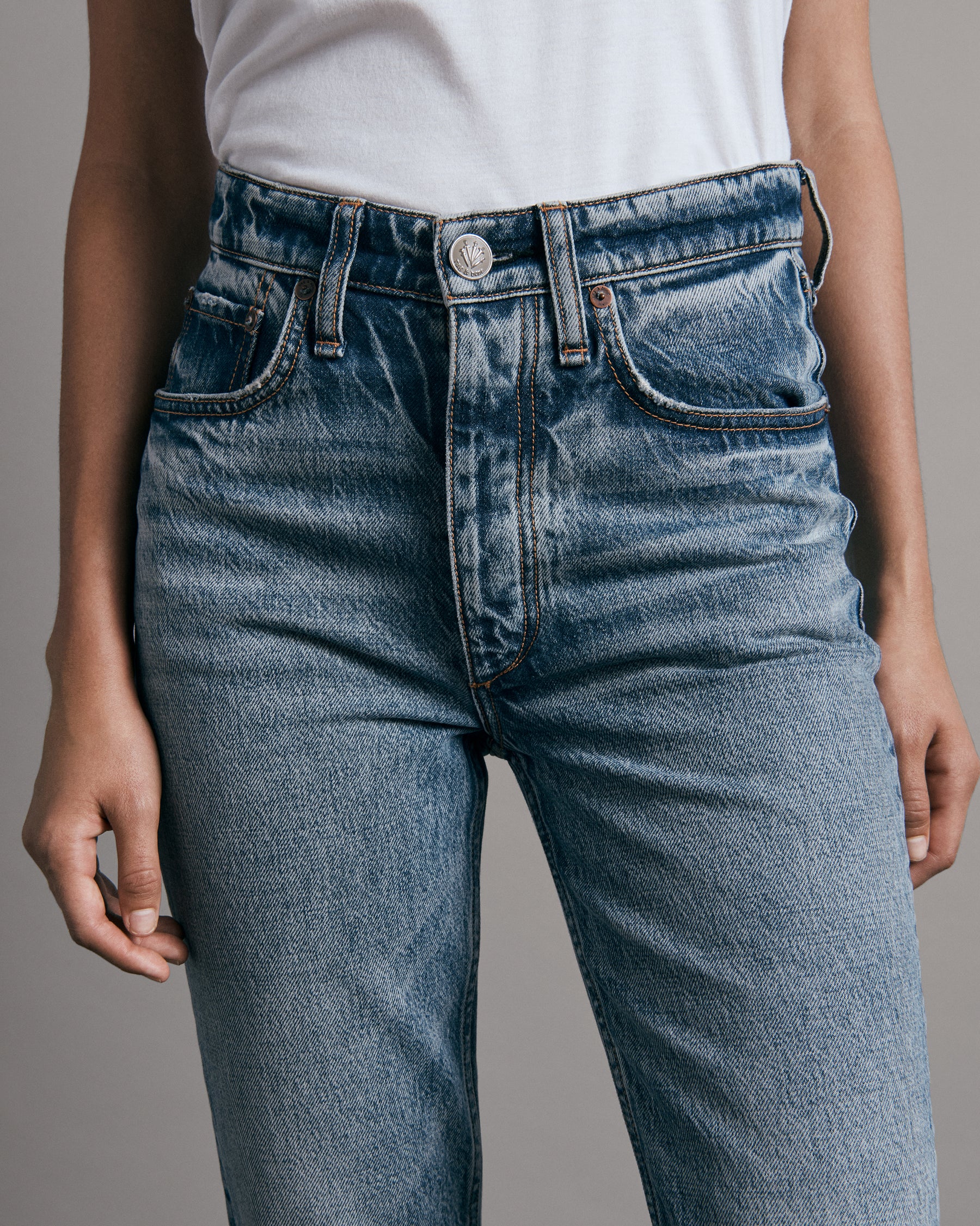 Nina High-Rise Ankle Cigarette Jeans