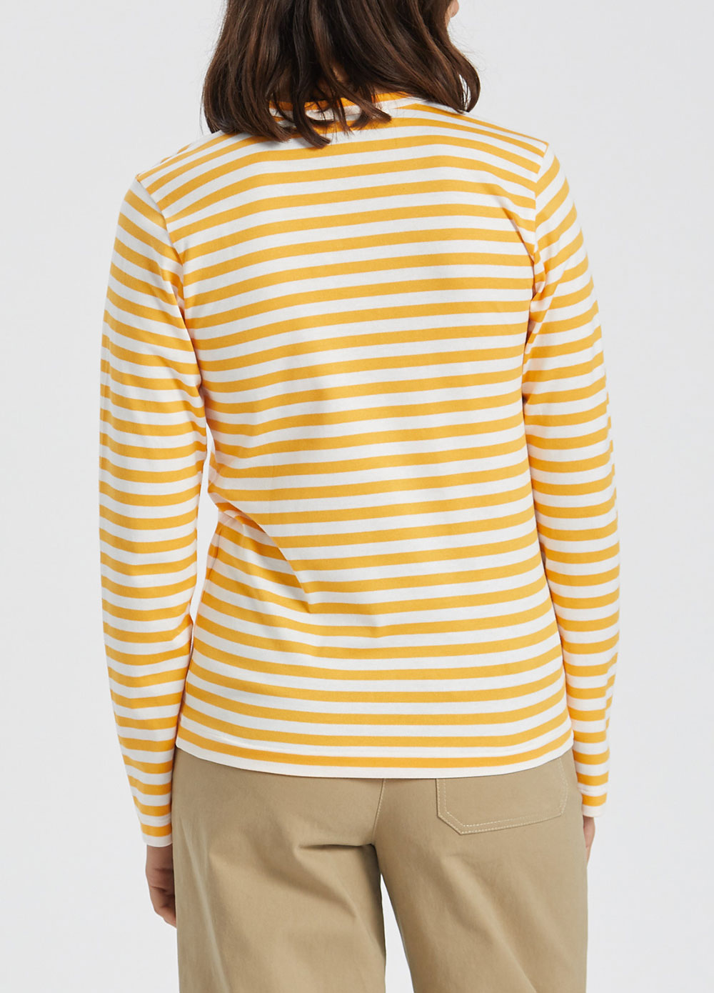 T217 Red Heart Stripe Long-sleeve T-shirt