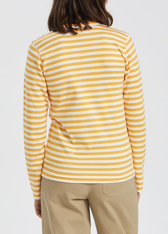 T217 Red Heart Stripe Long-sleeve T-shirt