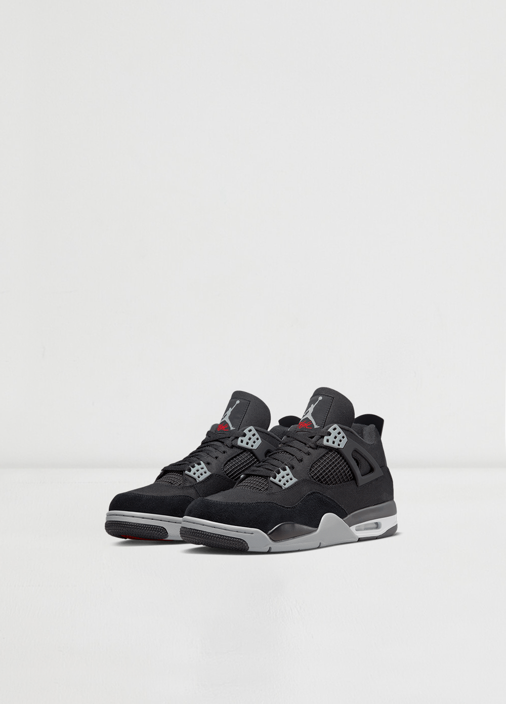 Air Jordan 4 'Black and Light Steel' Sneakers