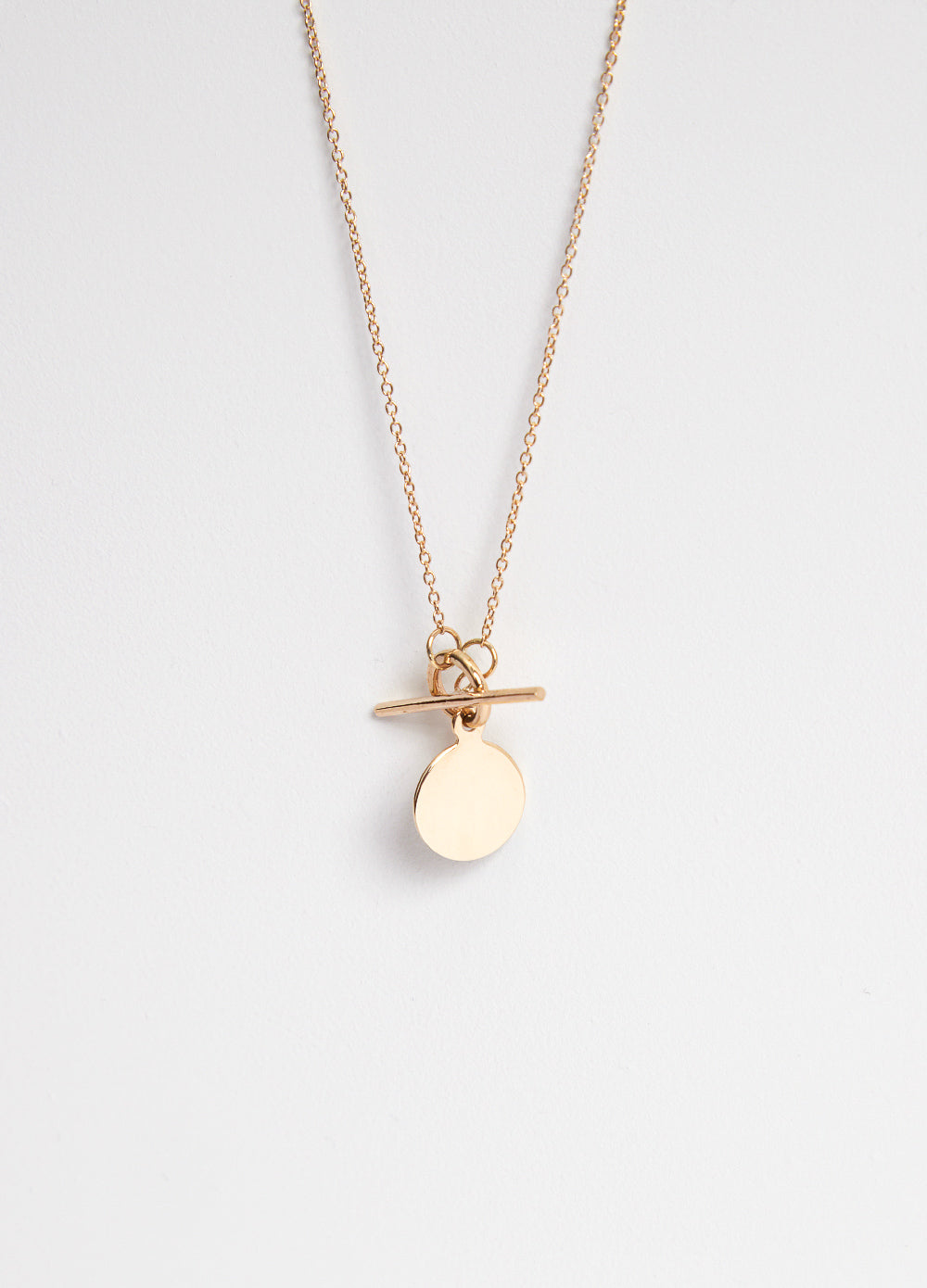 Mini Disk & Toggle Necklace
