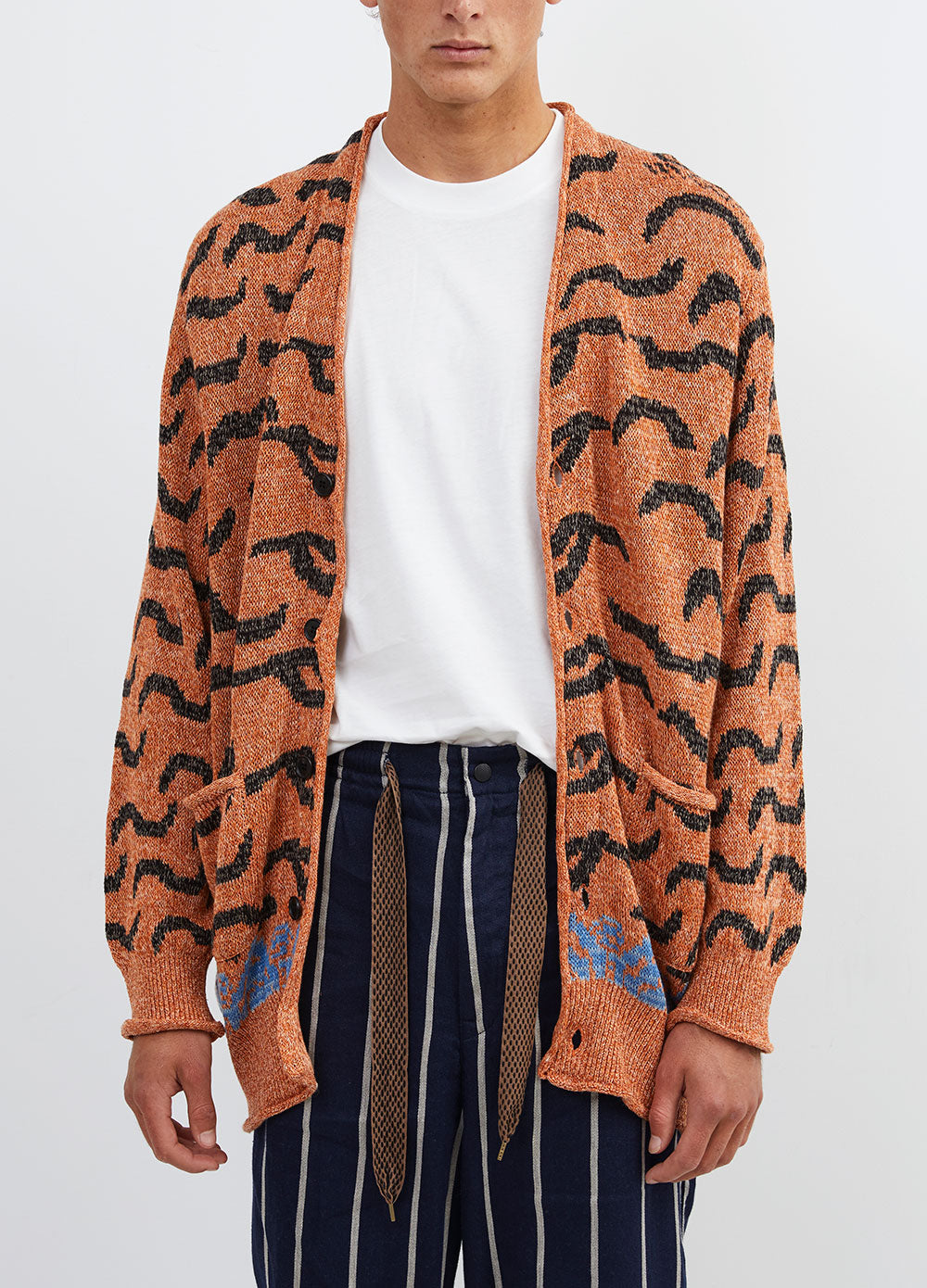 7G Linen Tiger Cardigan
