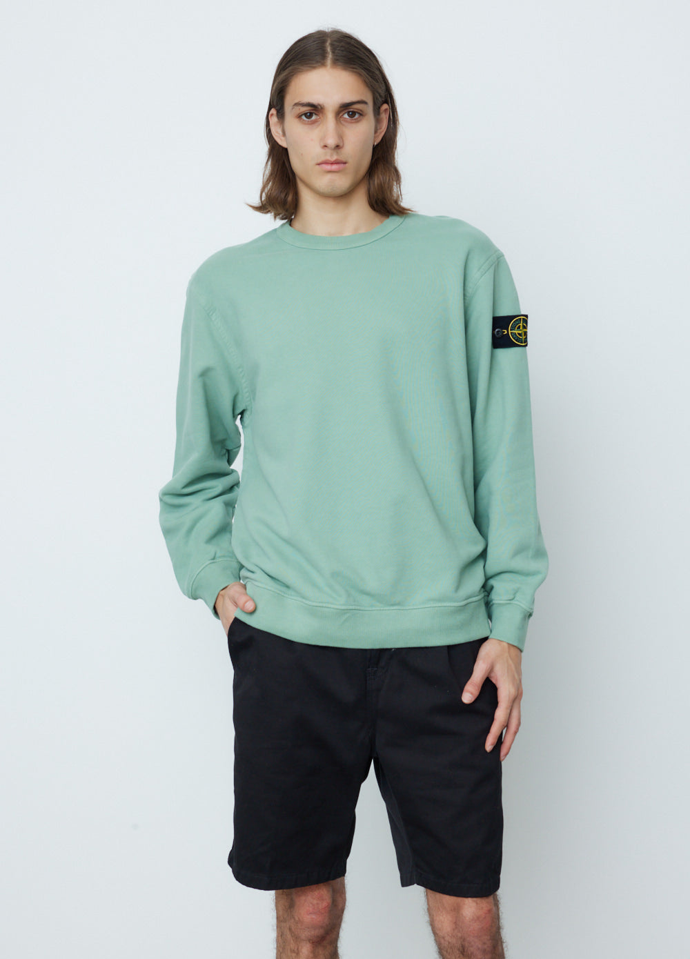 Relaxed Crew Badge Sweat With Neck Detail