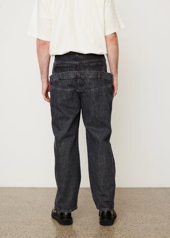 Double-Waistband denim jeans, JW Anderson