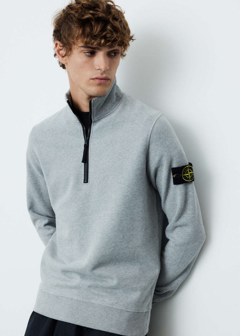 Stone island quarter zip grey Clearance