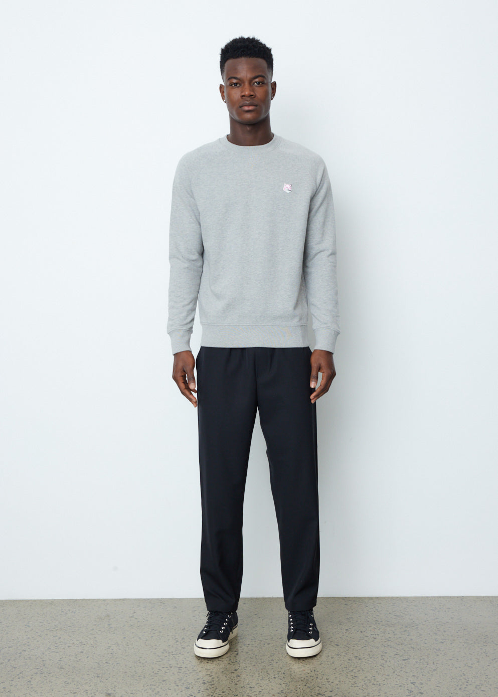Monochrome Fox Head Patch Classic Sweatshirt