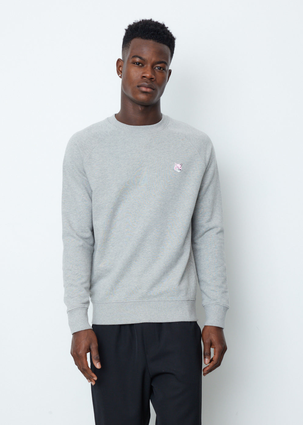 Monochrome Fox Head Patch Classic Sweatshirt
