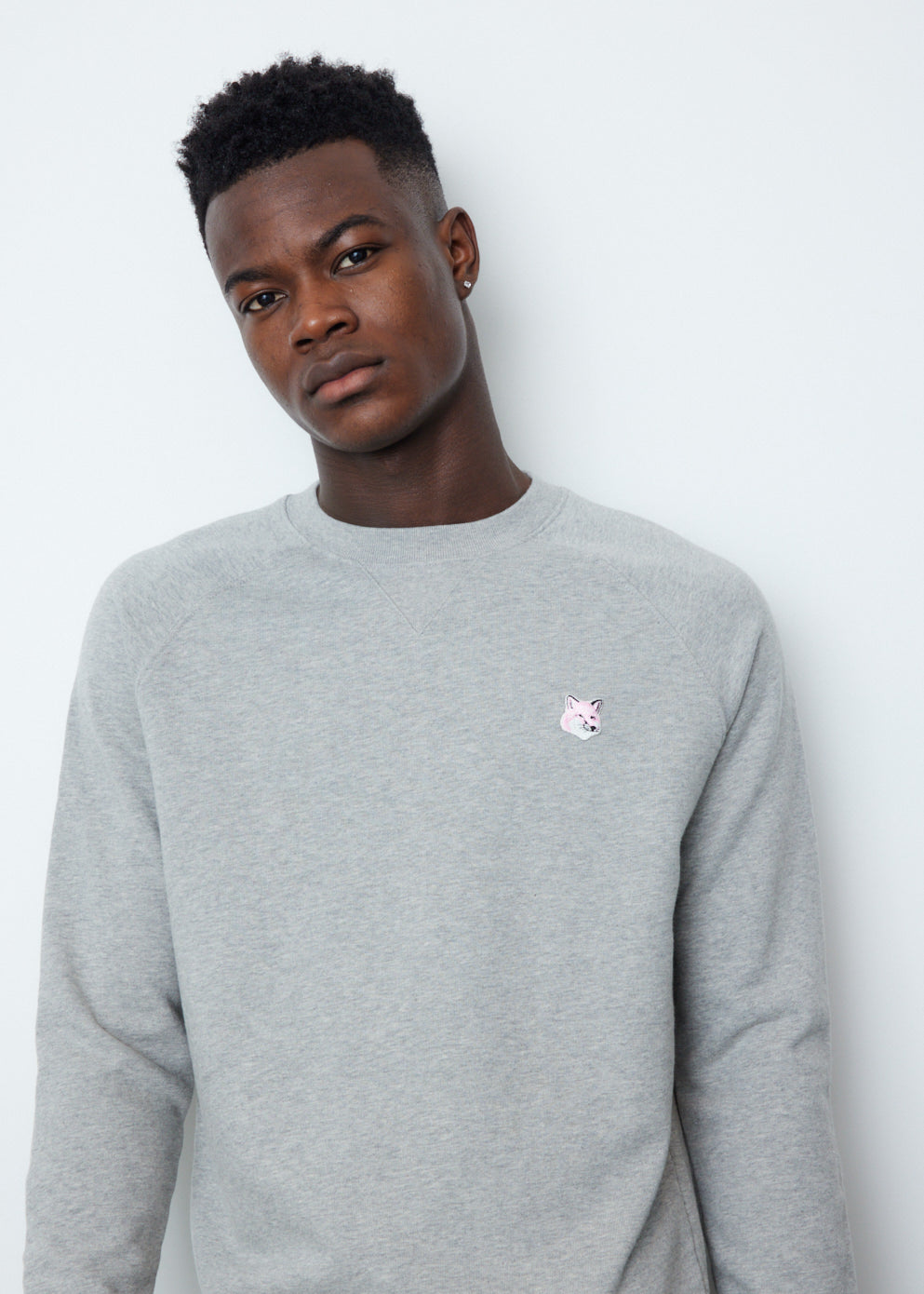 Monochrome Fox Head Patch Classic Sweatshirt