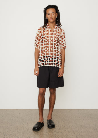 Diamond Lace Short Sleeve Shirt