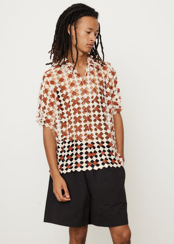 Diamond Lace Short Sleeve Shirt