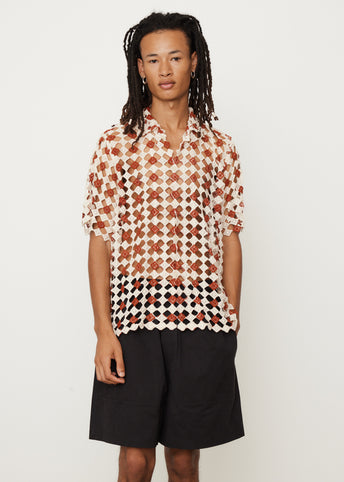 Diamond Lace Short Sleeve Shirt