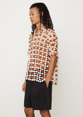 Diamond Lace Short Sleeve Shirt