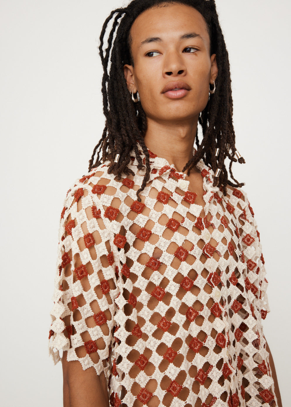 Diamond Lace Short Sleeve Shirt