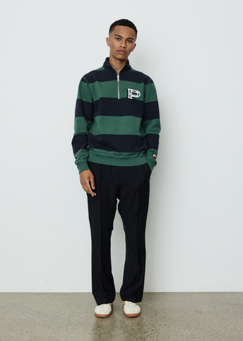 Worked P Striper Half Zip Sweatshirt