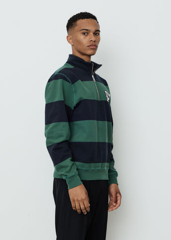 Worked P Striper Half Zip Sweatshirt
