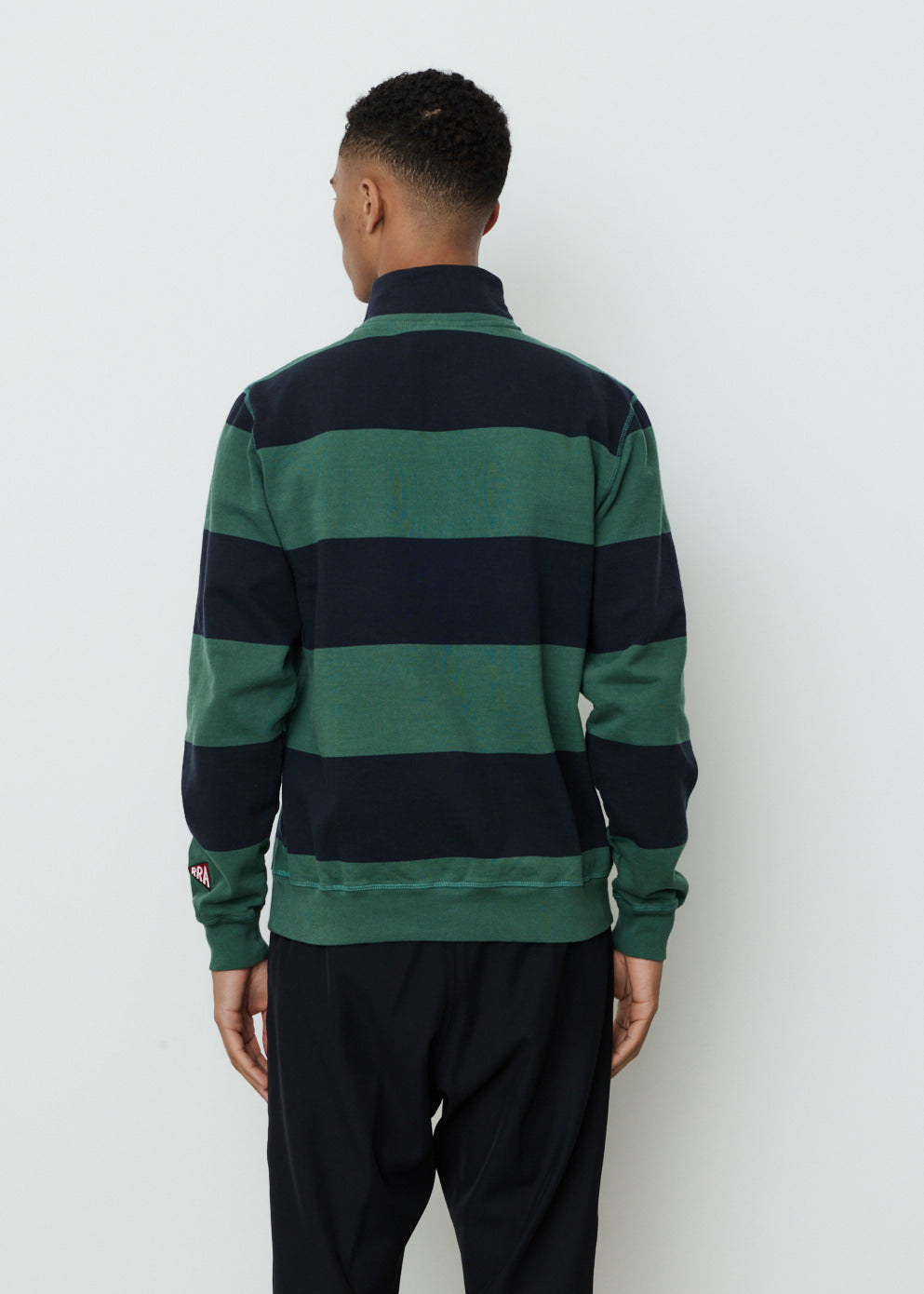 Worked P Striper Half Zip Sweatshirt